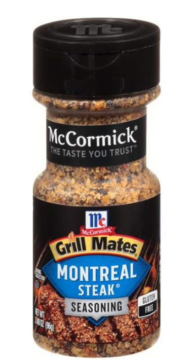 맥코믹 McCormick 그릴메이트 슈가/글루텐-프리 0칼로리 몬트리올 스테이크 시즈닝 96g