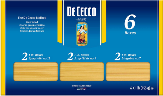 데체코 De Cecco 스파게티•엔젤헤어•링귄 453g 6ct (2.7kg)