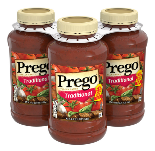 프레고 Prego 방부제/글루텐-프리 트래디셔널 파스타 소스 1.28kg 3ct (3.8kg)