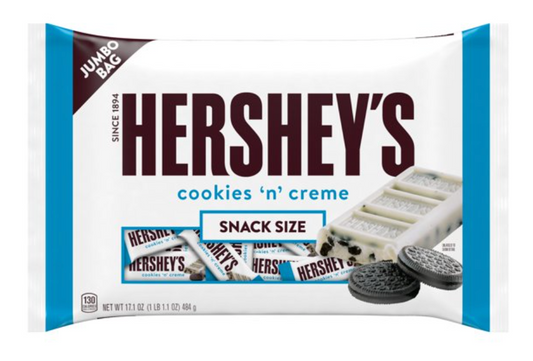 허쉬 Hershey's 쿠키 & 크림 화이트 초콜렛 스낵사이즈 484g