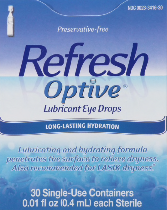 리프레시 Refresh 옵티브 방부제-프리 민감한눈 일회용 인공눈물 30pc