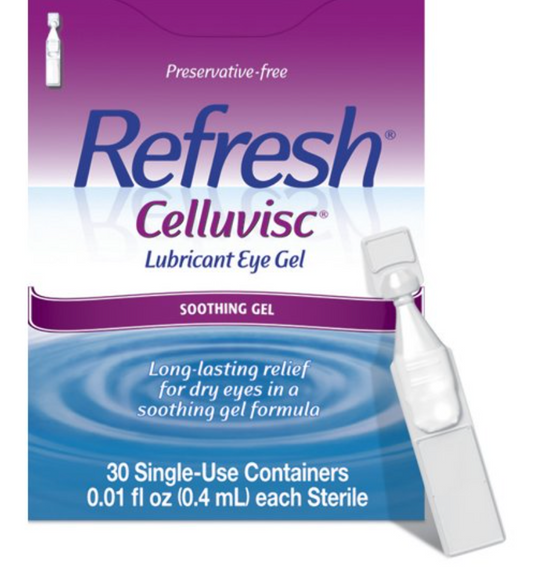 리프레시 Refresh 셀루비스크 방부제-프리 일회용 인공눈물 젤 30pc