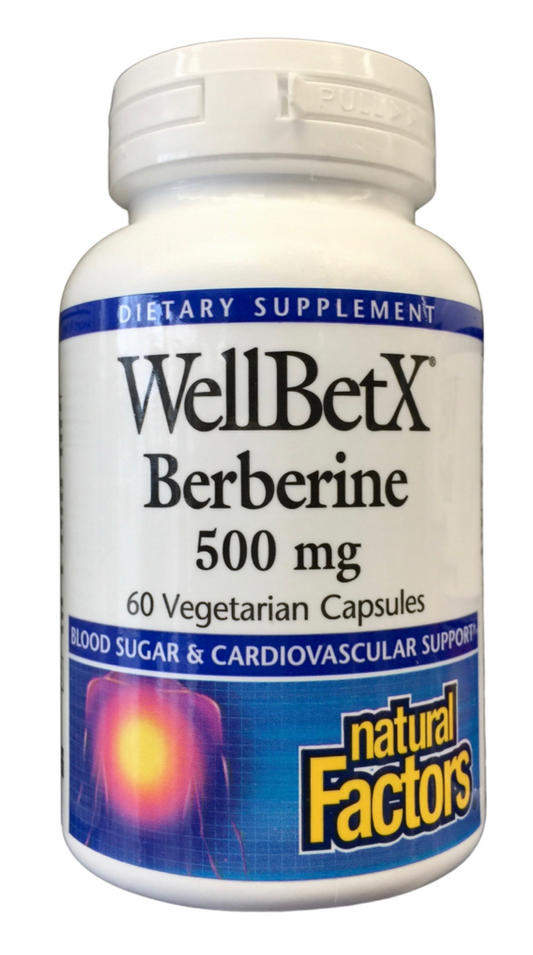 내추럴팩터스 WellBetX Non-GMO 베르베린 500mg 정상혈당지원 60정