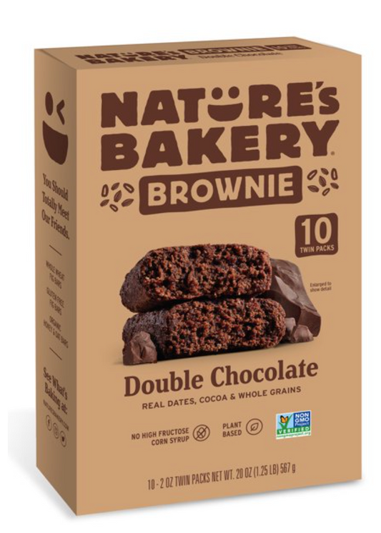 네이처스베이커리 Nature's Bakery Non-GMO 더블초콜렛 브라우니 57g 10ct (567g)