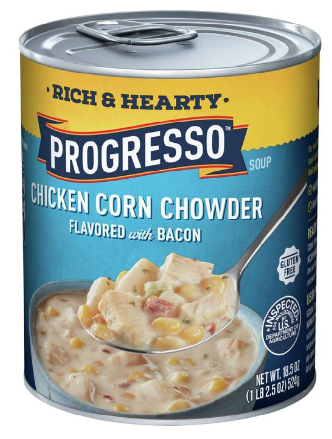 프로그레소 Progresso 글루텐-프리 치킨 콘 차우더 스프 524g 6ct (3.14kg)