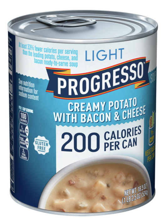 프로그레소 Progresso 라이트 글루텐-프리 크리미 포테이토 + 베이컨 & 치즈 524g 6ct (3.14kg)