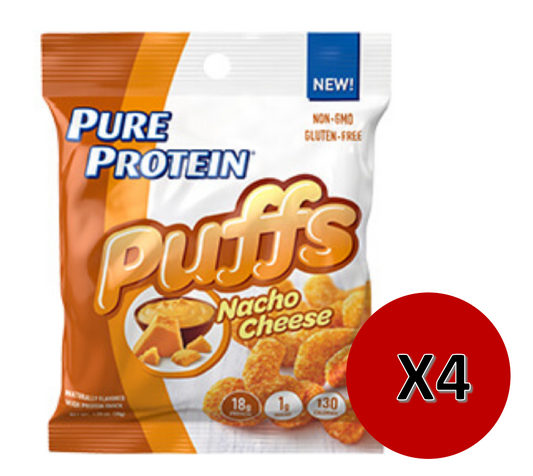 퓨어프로틴 Pure Protein Non-GMO 글루텐-프리 무설탕 나초치즈 퍼프 30g 4ct (120g) *단백질 18g*