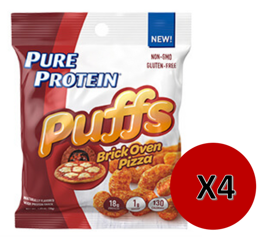 퓨어프로틴 Pure Protein Non-GMO 글루텐-프리 무설탕 브릭오븐피자 퍼프 30g 4ct (120g) *단백질 18g*