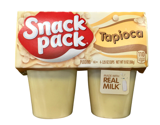 스낵팩 Snack Pack rBST/방부제-프리 타피오카 푸딩 4컵 (368g)