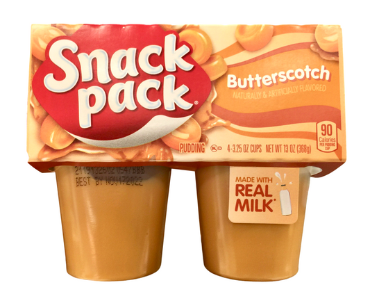 스낵팩 Snack Pack rBST/방부제-프리 버터스카치 푸딩 4컵 (368g)