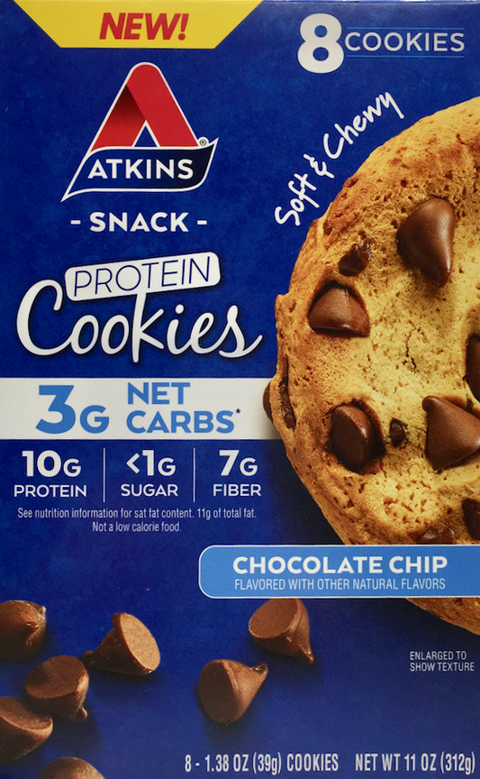 앳킨스 Atkins 케토 무설탕 초콜렛칩 프로틴 쿠키 39g 8ct (312g)