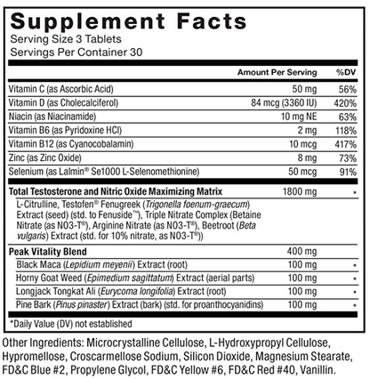 포스팩터 테스트 X180 테스토스테론 부스터 120정