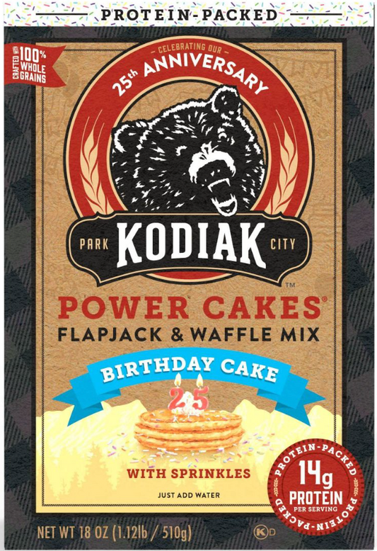 코디악 Kodiak Non-GMO 생일케이크 단백질 팬케잌 & 와플 믹스 510g *단백질 14g*
