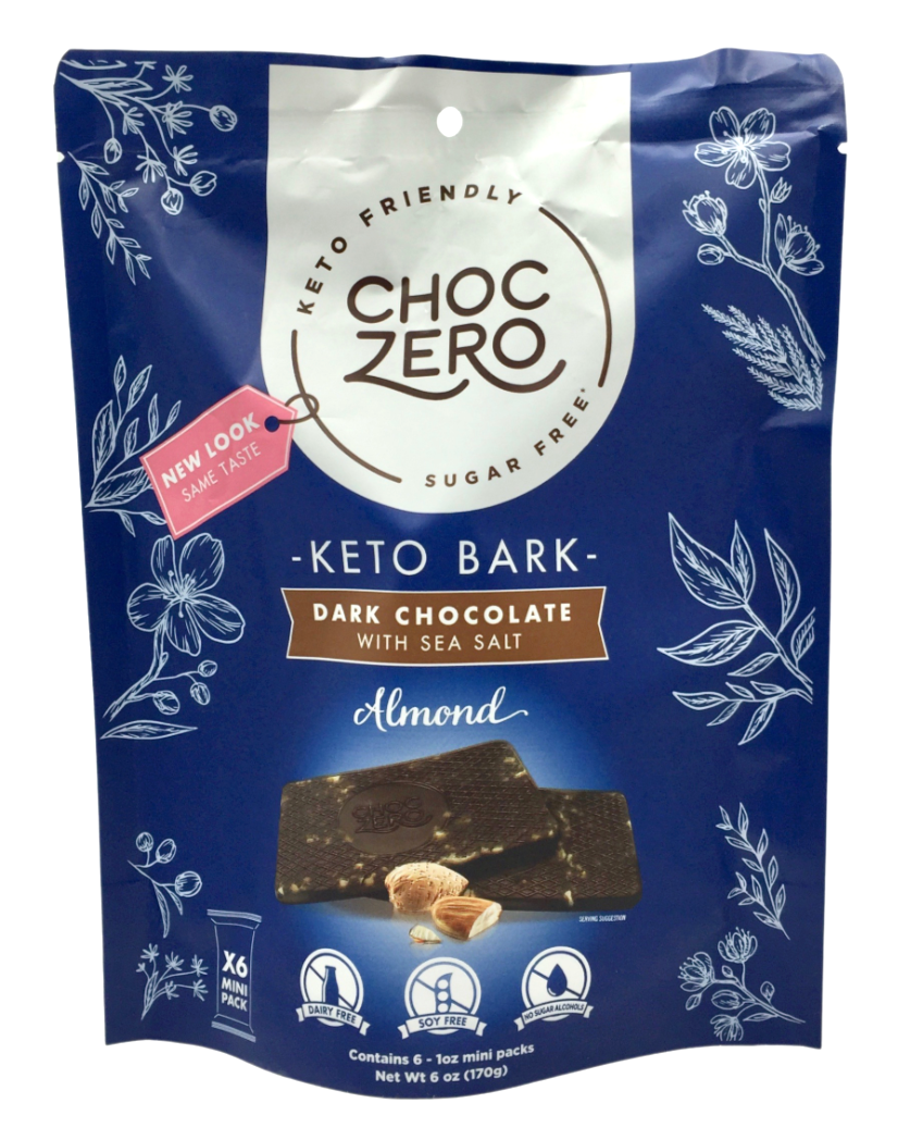 초크제로 ChocZero Non-GMO 슈가/글루텐-프리 당뇨/케토 아몬드 다크초콜렛 170g *개별포장*