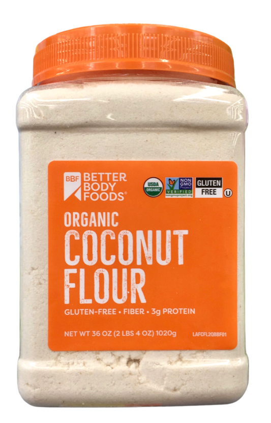 베터바디푸드 BBF 유기농/Non-GMO 글루텐-프리 코코넛 가루 캐니스터 1.02kg