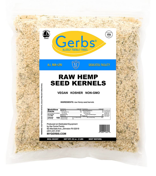 거브스 Gerbs Non-GMO 헴프 시드 커널 (껍질제거 대마씨) 907g