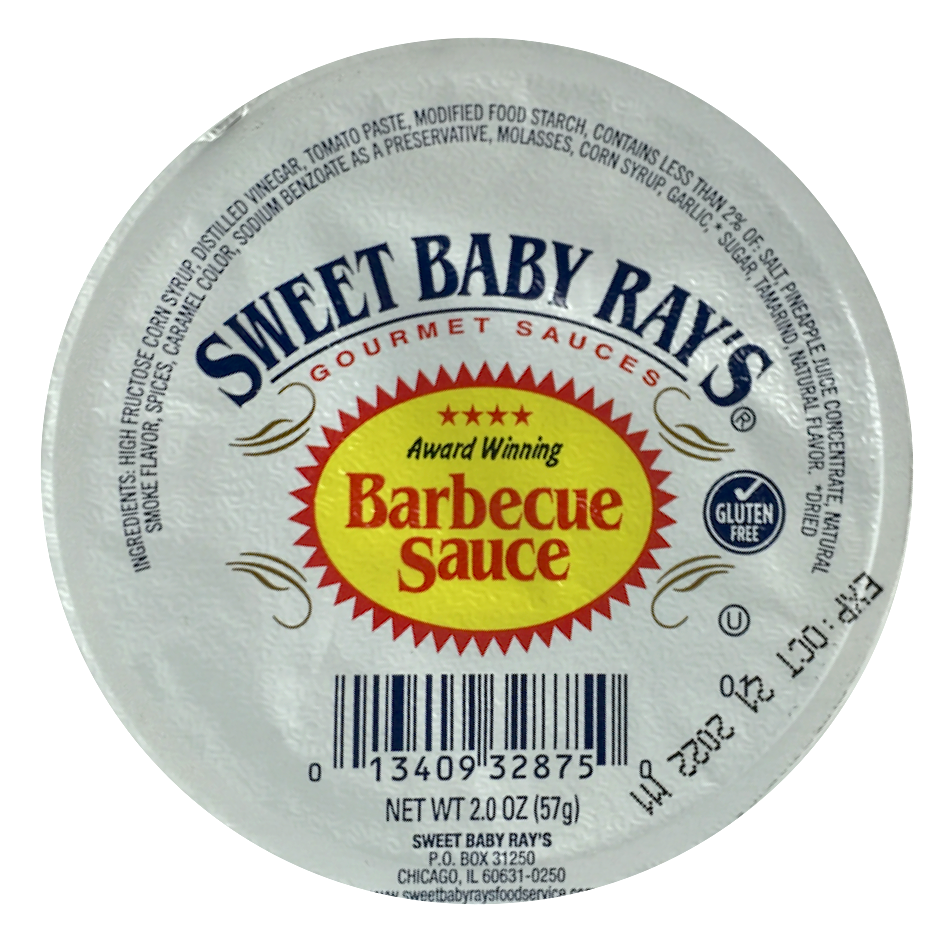 스위트베이비레이 Sweet Baby Ray's 글루텐-프리 오리지널 바베큐 & 윙 소스 싱글서브 57g 100ct (5.7kg)