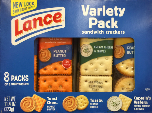 란스 Lance 샌드위치 크래커 3가지맛 8ct (323g)