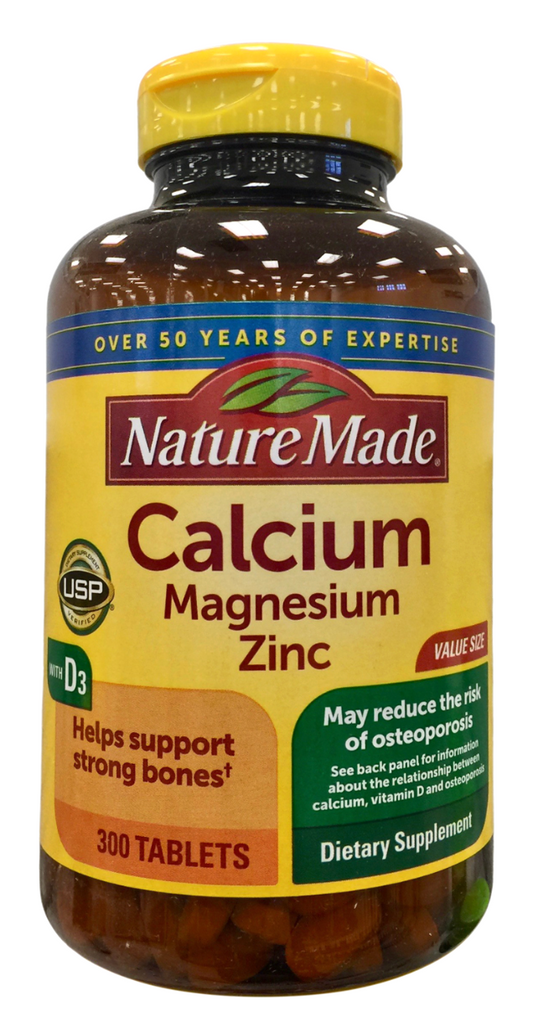 네이처메이드 Nature Made 칼슘 마그네슘 아연 + 비타민 D3 300정