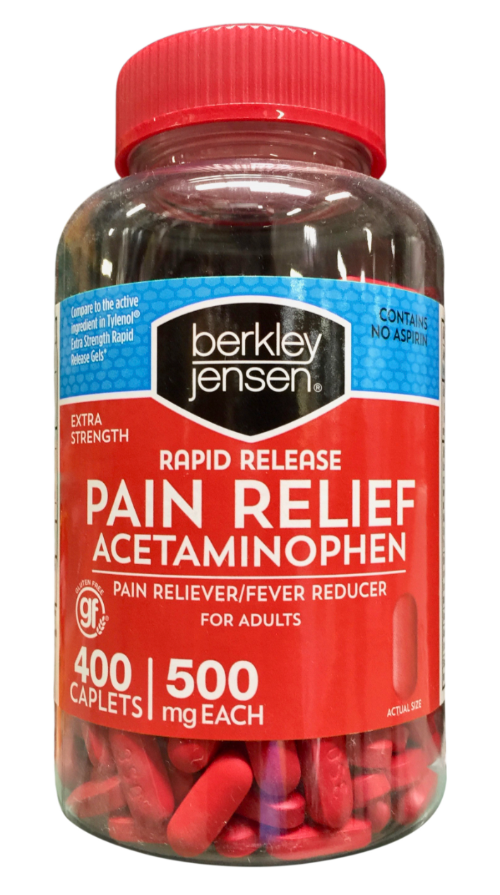 버클리젠슨 Berkley Jensen 아세트아미노펜 500mg 래피드릴리즈 젤캐플렛 400정