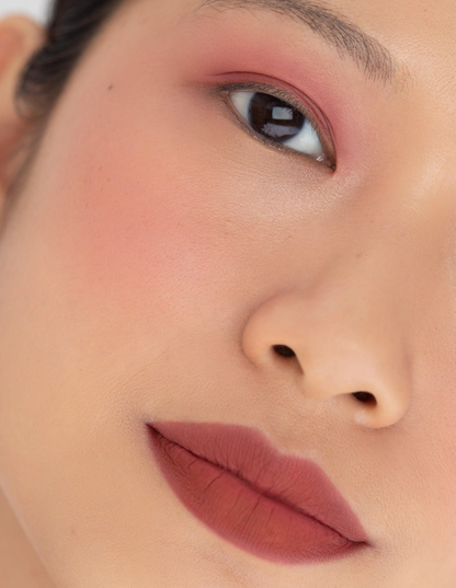 CLE 파라벤/프탈레이트-프리 3-in-1 멜팅 립 파우더 Dessert Rose