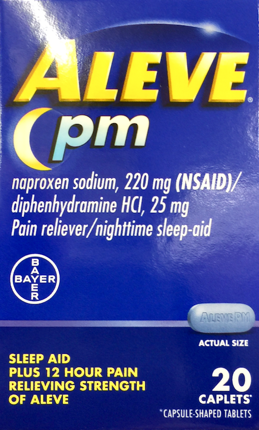바이엘 Bayer 알레브 PM 나프록센나트륨 220mg + 수면유도 20정