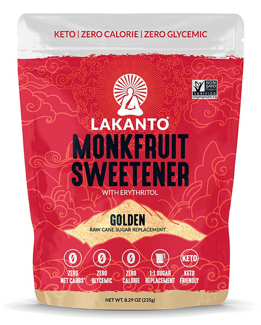 라칸토 Lakanto Non-GMO 0칼로리/무혈당 골든 몽크프루트 당뇨•케토 감미료 235g