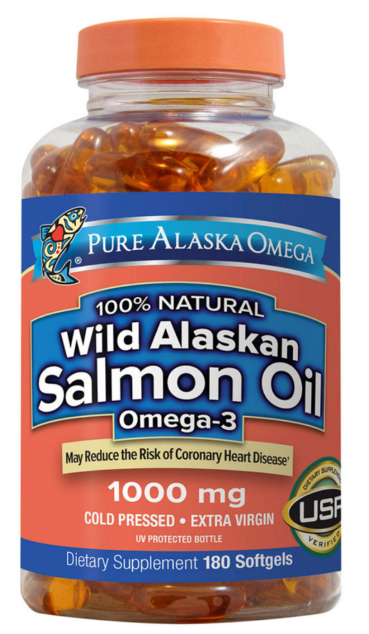퓨어알라스카오메가 Pure Alaska Omega 자연산 연어오일 500mg 180정