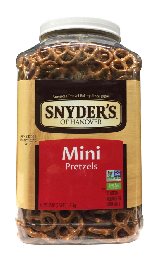 스나이더 Snyder's Non-GMO 미니 프레즐 캐니스터 1.13kg