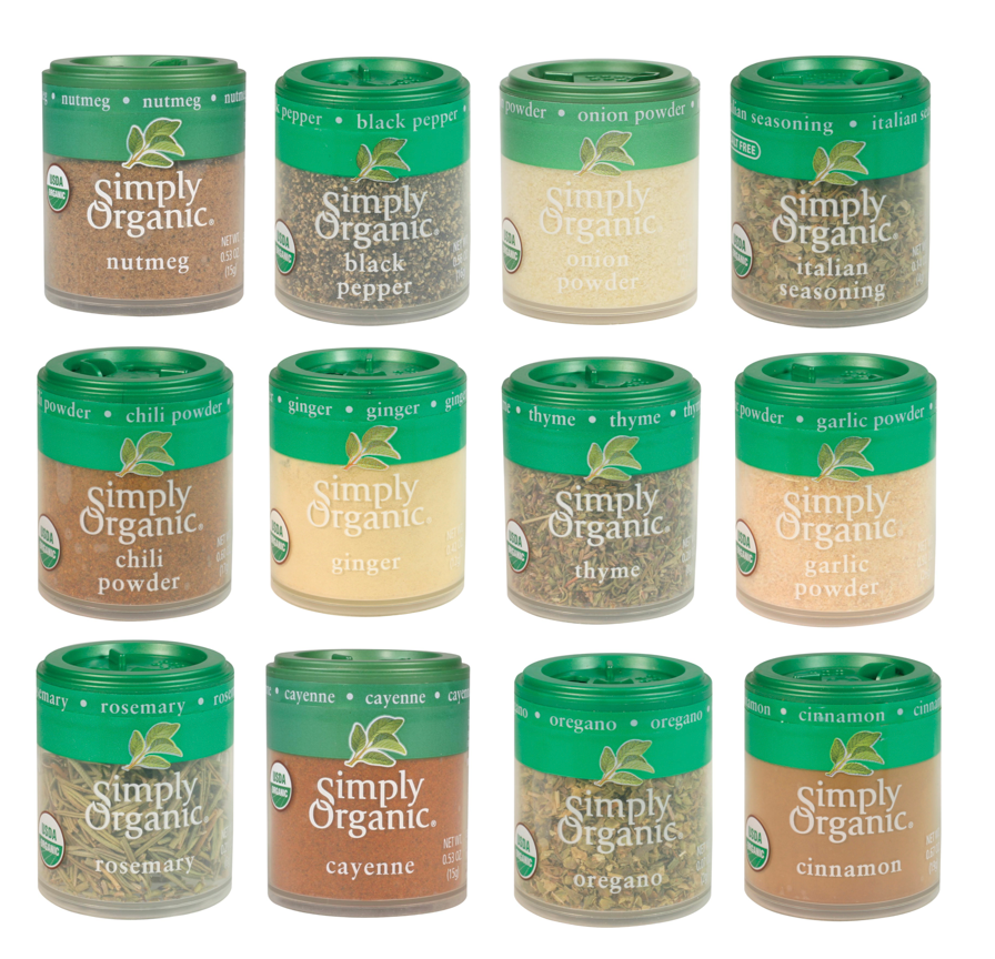 심플리오가닉 Simply Organic 유기농 스파이스 & 허브 미니 쉐이커 12종