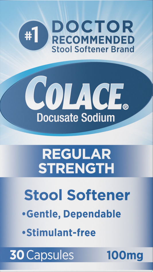 2+ 콜라스 Colace 스툴소프너 (대변연화제) 도큐세이트나트륨 100mg 30정