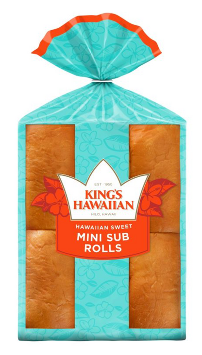 킹스하와이안 King's Hawaiian 오리지널 스위트 서브/샌드위치 롤 6ct (340g)