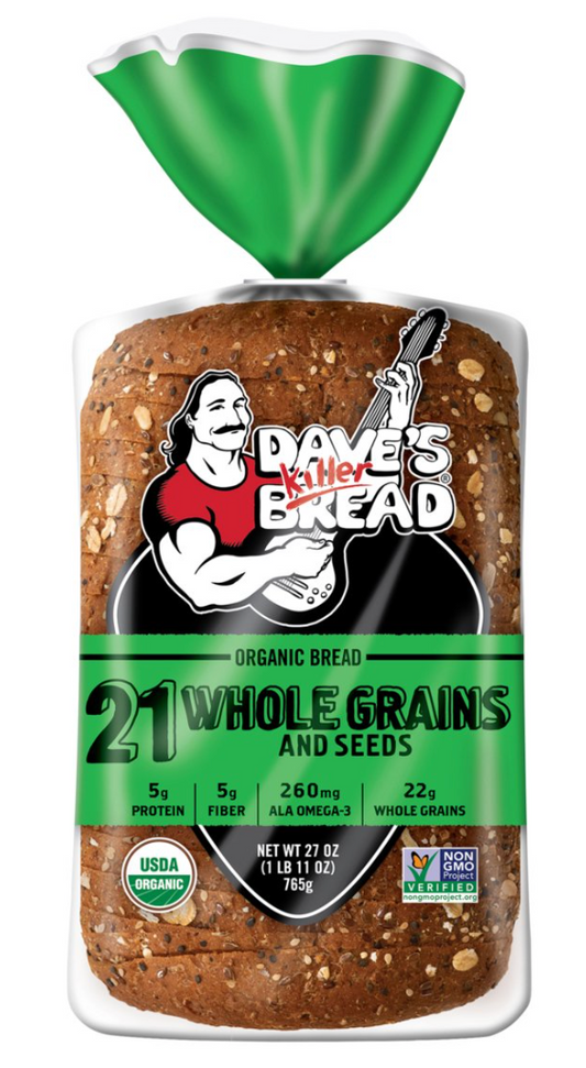 데이브킬러 Dave's Killer 유기농/Non-GMO 21 통곡물 & 시드 식빵 765g