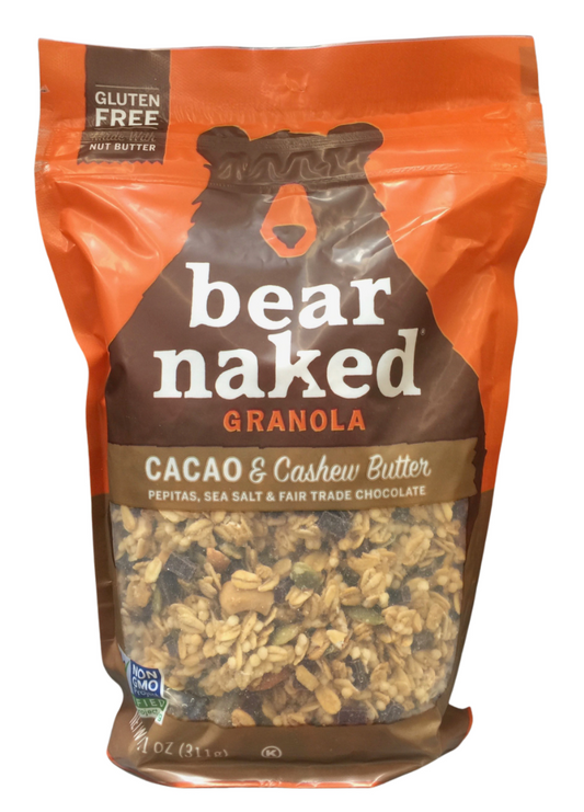 베어네이키드 Bear Naked Non-GMO 글루텐-프리 카카오 캐슈버터 그래놀라 425g