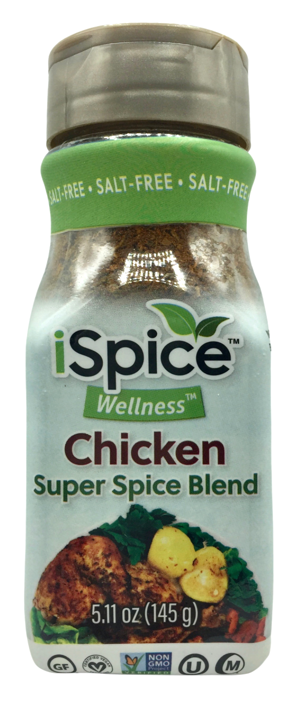 아이스파이스 iSpice Non-GMO 슈가/솔트/글루텐-프리 100% 천연 치킨 시즈닝 145g