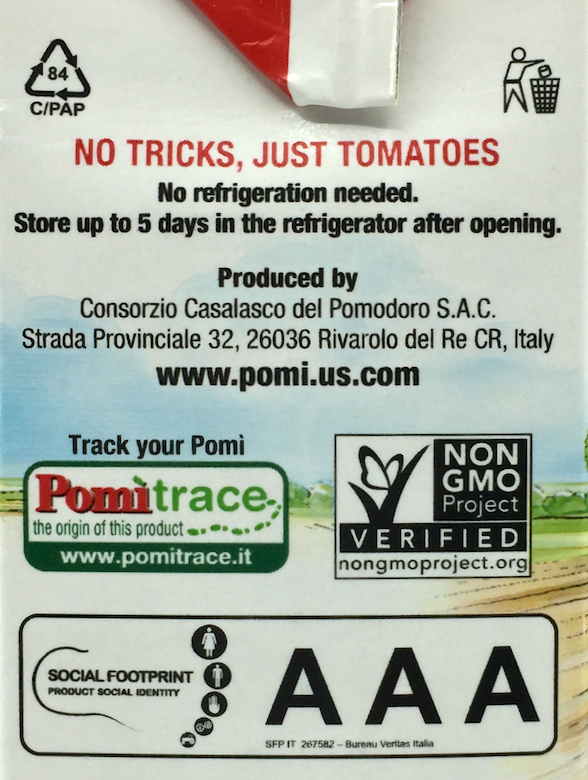 포미 Pomi Non-GMO 무염 이탈리안 찹드 (다진) 토마토 750g