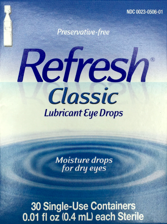 리프레시 Refresh 클래식 방부제-프리 민감한눈 일회용 인공눈물 30pc