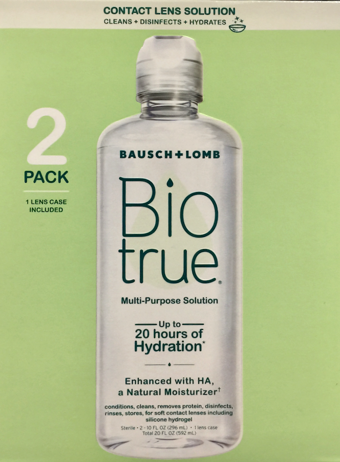 바슈롬 Bausch Lomb 바이오트루 콘택트렌즈 솔루션 296ml 2ct (592ml) + 렌즈케이스