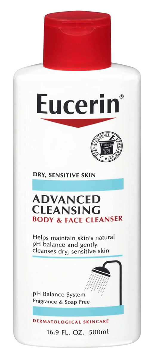 [EWG 1 등급] 유세린 Eucerin 어드밴스드 클린징 비누-프리 바디 & 페이스 클린저 500ml