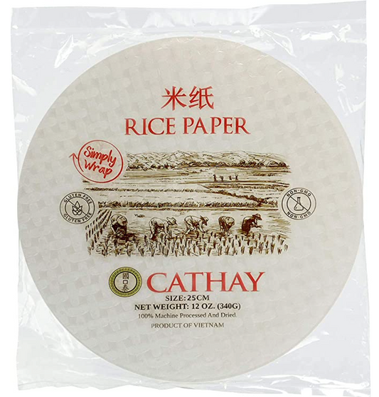 캐새이 Cathay Non-GMO 글루텐-프리 라이스 페이퍼 25cm 340g 3팩 (1.02kg)