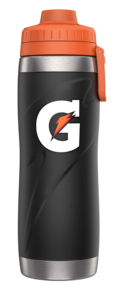 게토레이 Gatorade BPA-프리 이중벽 단열 18/8 스텐레스 스포츠 물병 26 Oz Black *Made in USA*