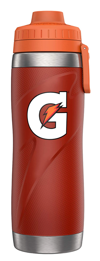 게토레이 Gatorade BPA-프리 이중벽 단열 18/8 스텐레스 스포츠 물병 26 Oz Red *Made in USA*