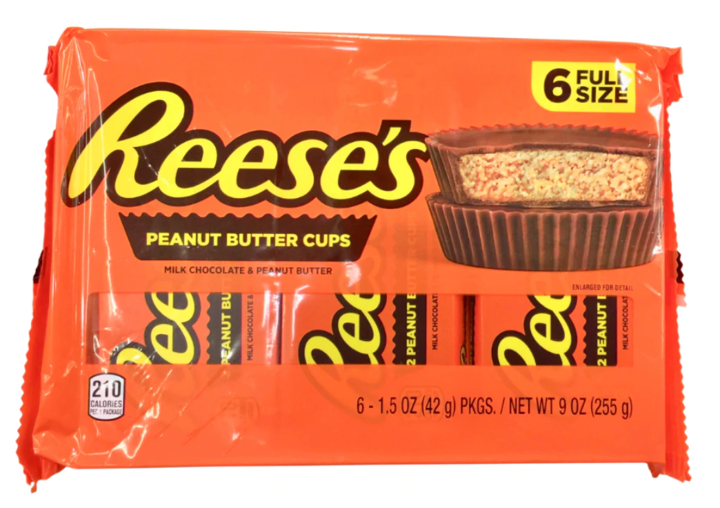 [풀사이즈팩] 허쉬 Hershey's 리세스 글루텐-프리 땅콩버터컵 42g 6pc (255g)