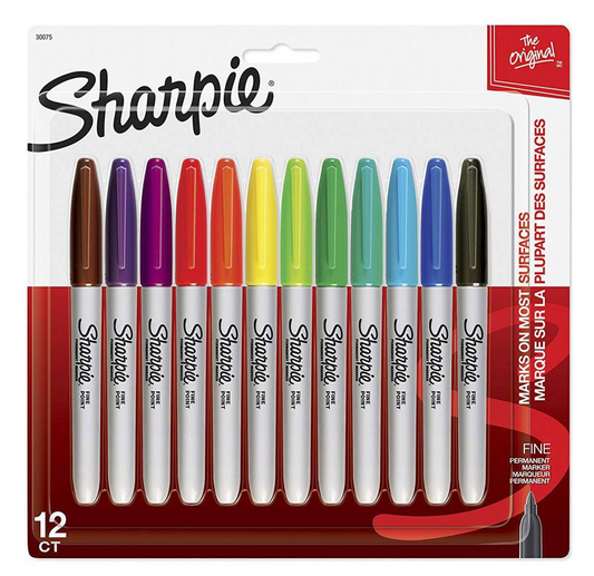 샤피 Sharpie 무독성 네임펜 파인팁 12색