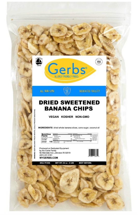 거브스 Gerbs Non-GMO 황산/방부제-프리 바나나칩 907g