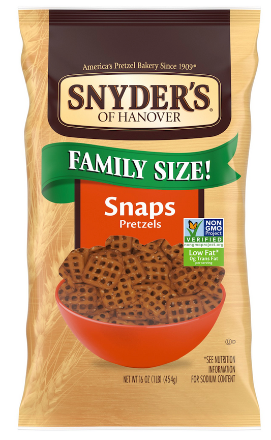 스나이더 Snyder's Non-GMO 프레즐 스냅 454g