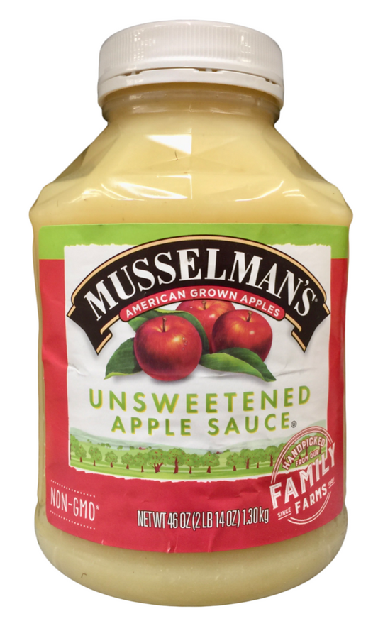 머슬맨 Musselman's Non-GMO 글루텐-프리 무설탕 애플 소스 1.36kg