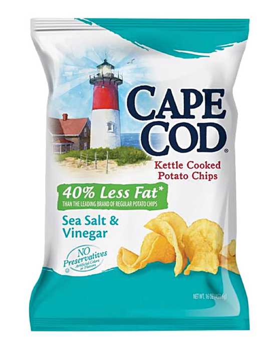 케이프코드 Cape Cod Non-GMO 글루텐-프리 40% 저지방 시솔트앤비네가 감자칩 453g