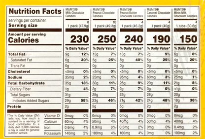 [풀사이즈팩] 마스 Mars 엠앤엠 5가지맛 30ct (1.34kg)