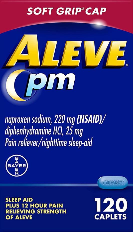 바이엘 Bayer 알레브 PM 나프록센나트륨 220mg + 수면유도 120정